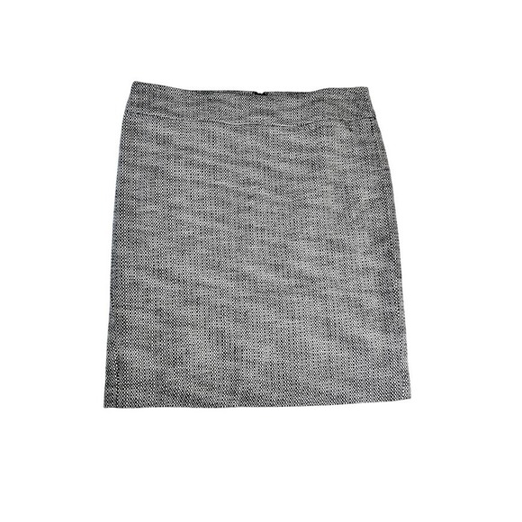 LOFT Dresses & Skirts - Ann Taylor LOFT Black White Textured Basketweave Pencil Skirt Size 14 Lined Work
